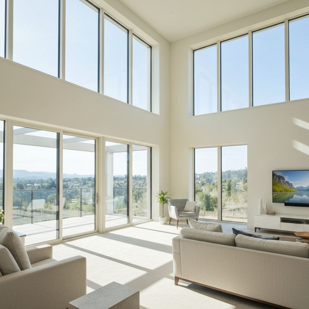 Energy-efficient home with solar panels and modern windows in Raleigh, NC
